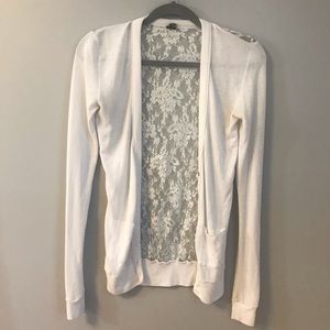 Poof Apparel White Cardigan 👚